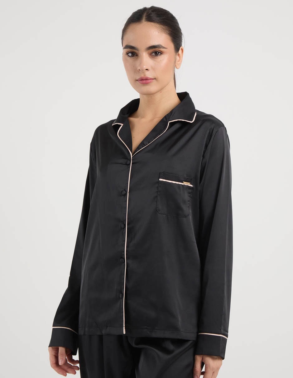 Pantalón pijama de satín para mujer 3