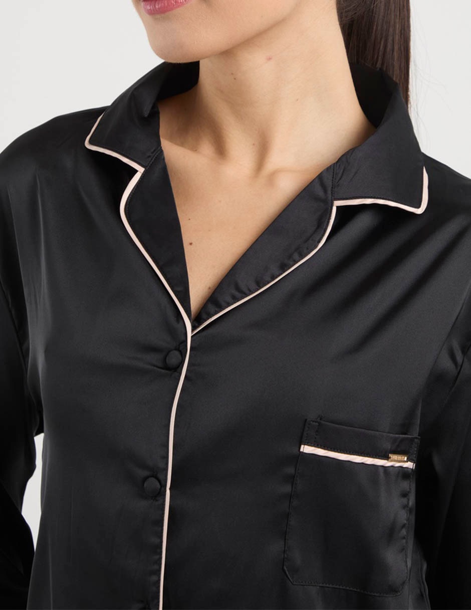 Pantalón pijama de satín para mujer 2