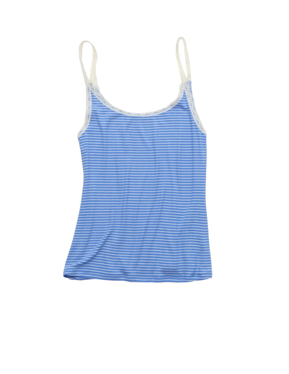 Playera pijama estampado a rayas para mujer