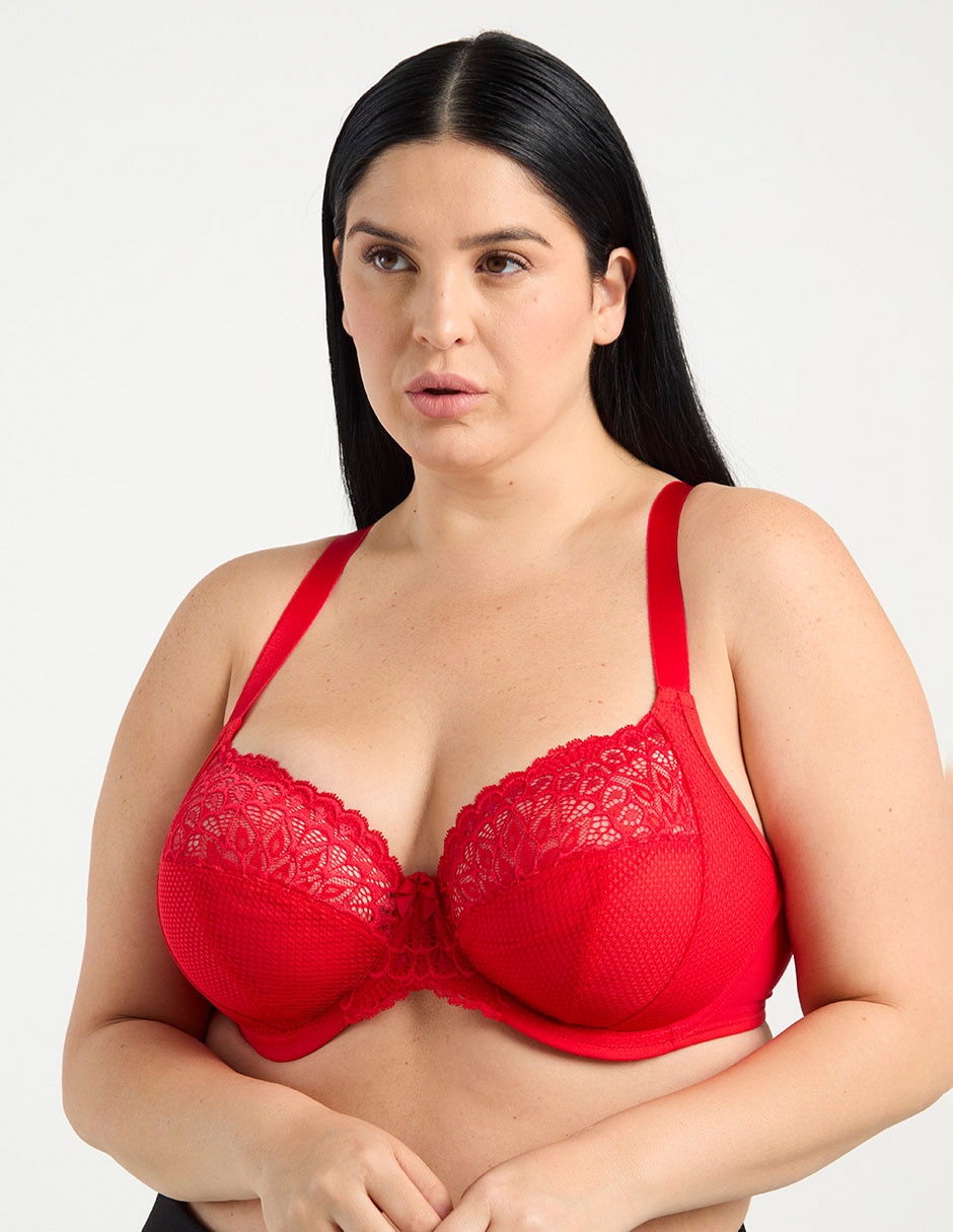 Brassiere demi con copa para mujer 1