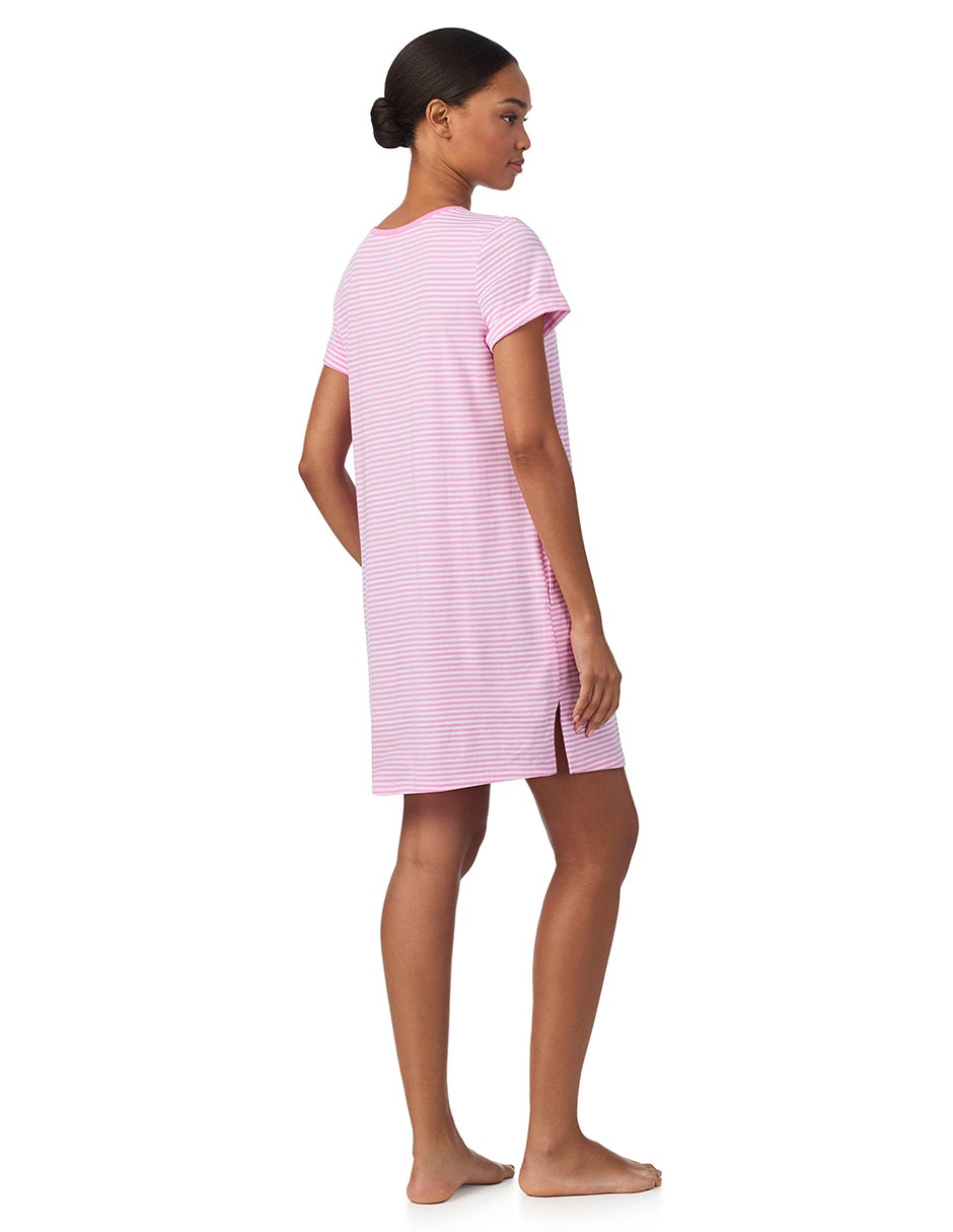 Camisón estampado a rayas de algodón 4