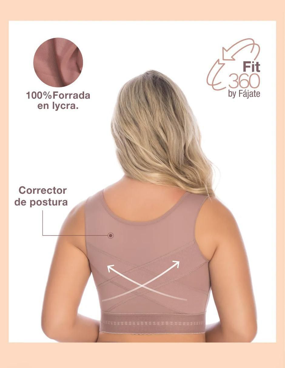 Faja tipo brassiere con compresión alta para mujer