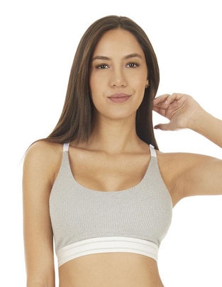 Top Skiny escote regular tirante cruzado