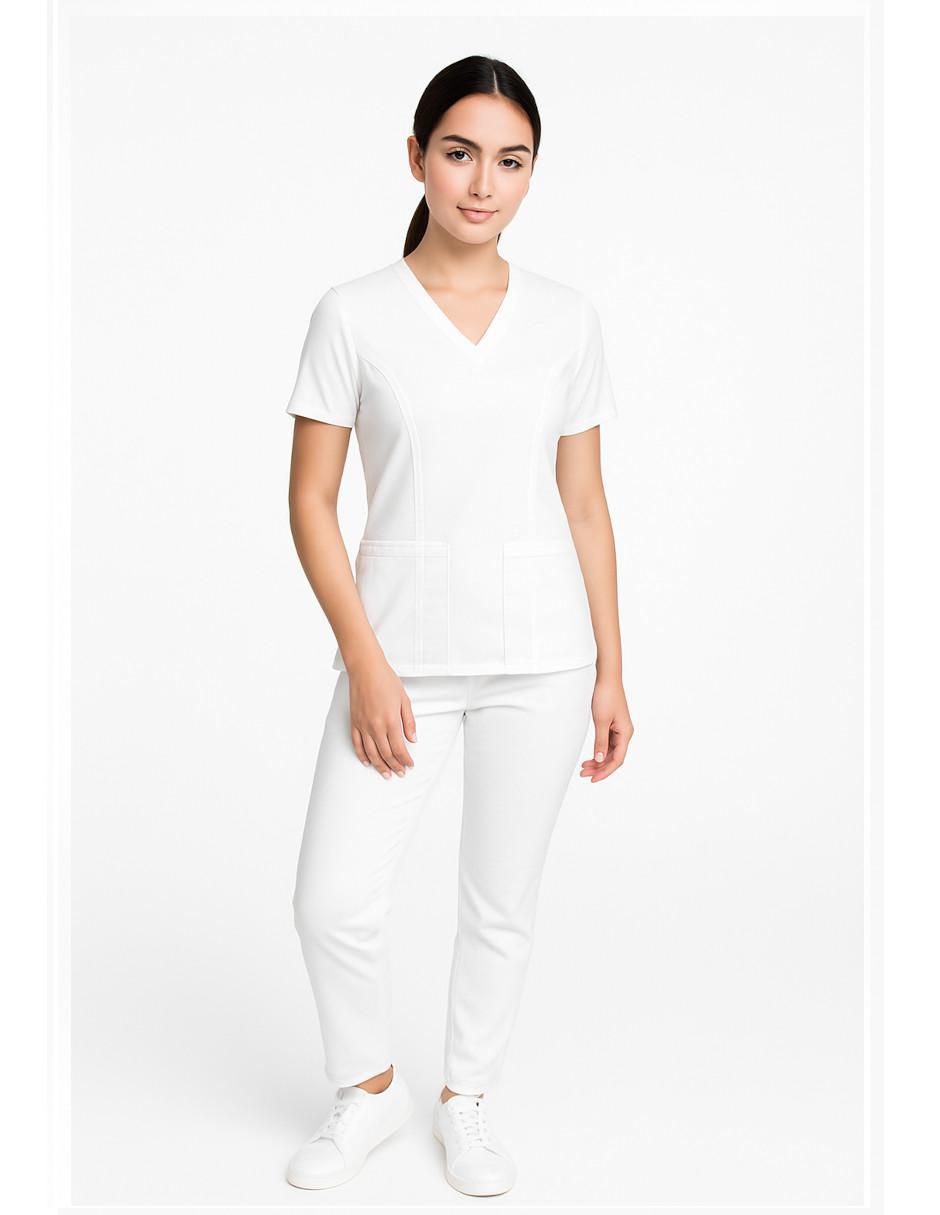 Pijama quirúrgica estilo ajustado para mujer Pijama quirúrgica estilo ajustado para mujer
