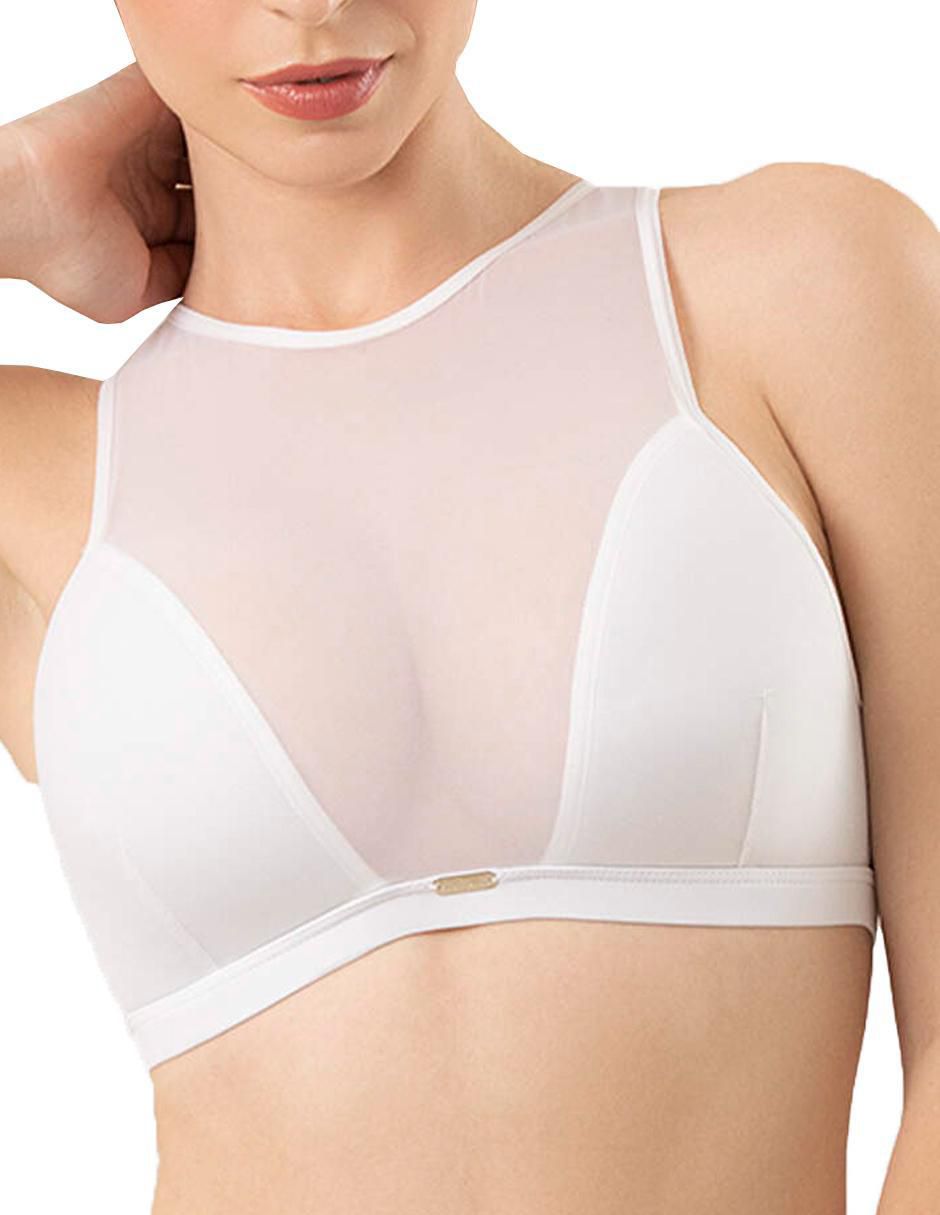 Brassiere cuello alto con copa para mujer 1