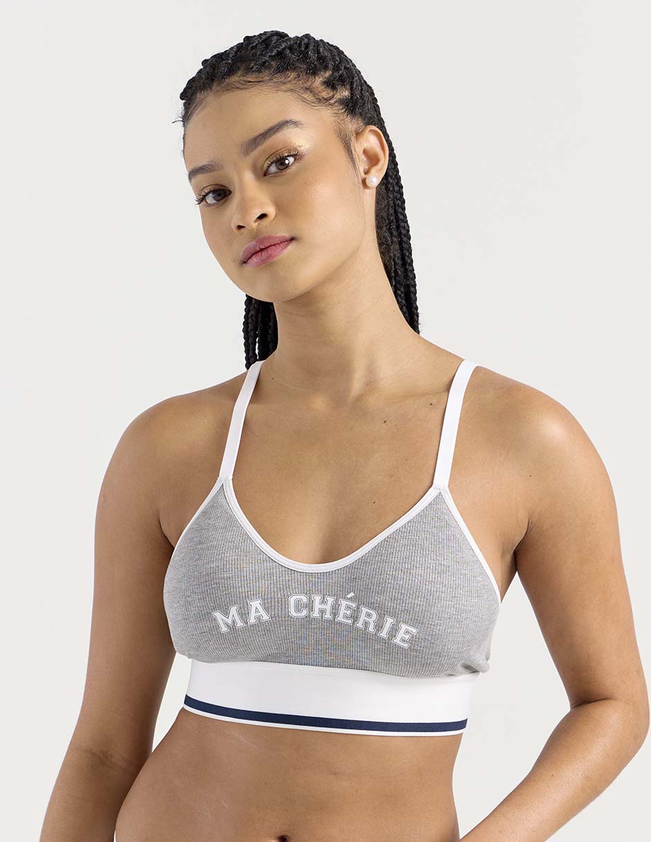 Brassiere peto medio con copa para mujer 1