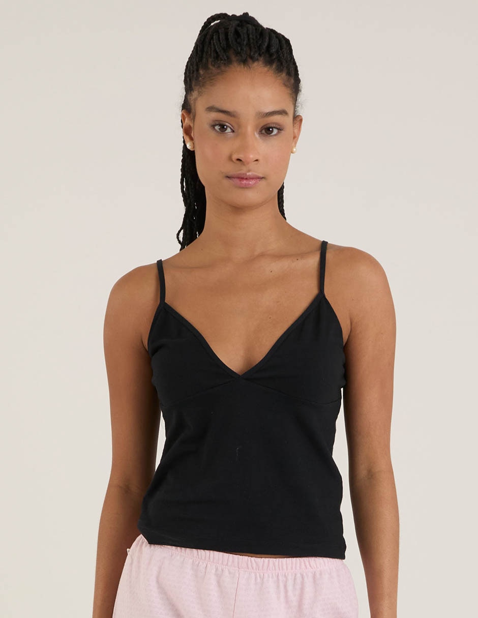 Top escote V tirante ajustable
