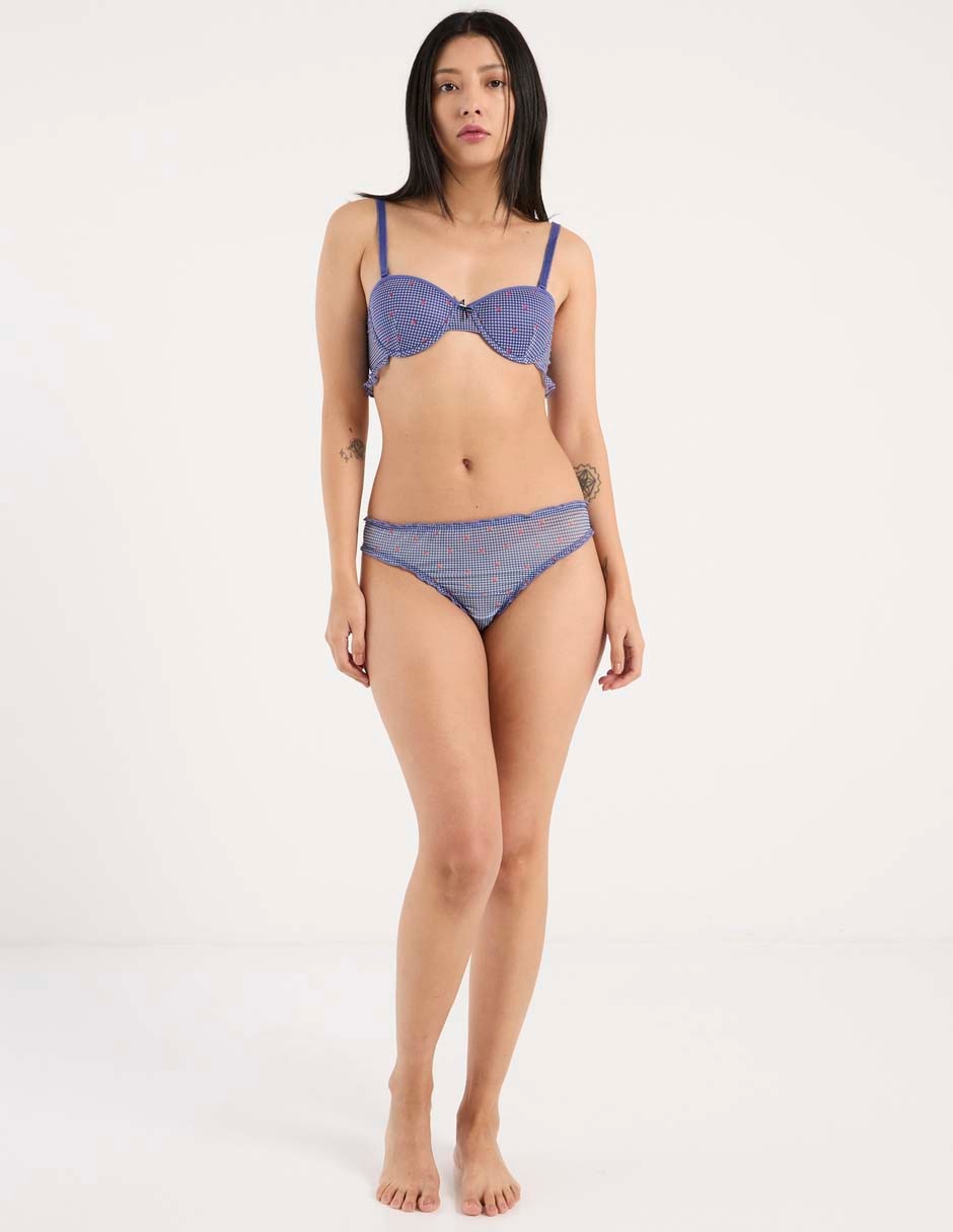 Brassiere balconette con copa para mujer 9