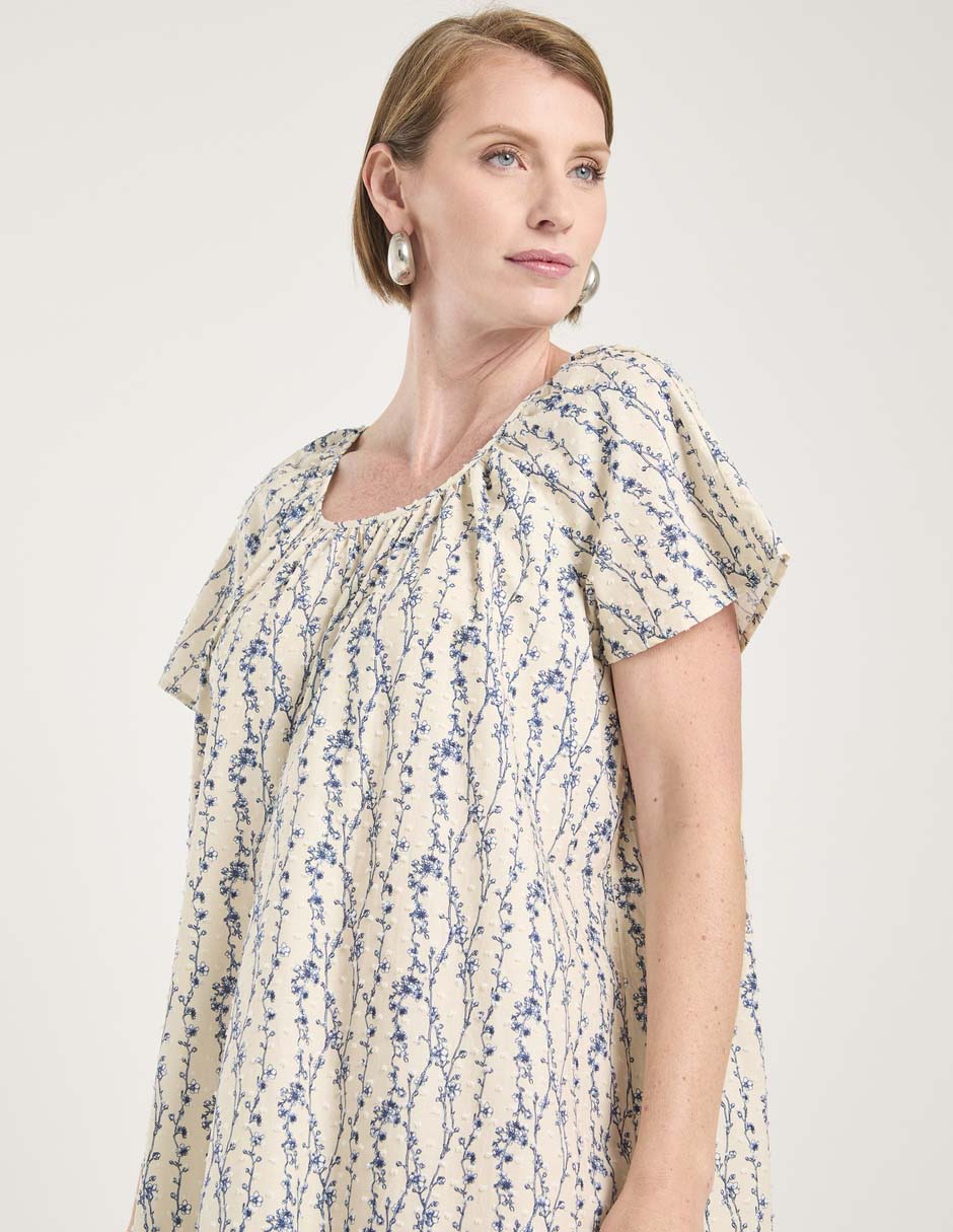 Camisón estampado floral de algodón 2