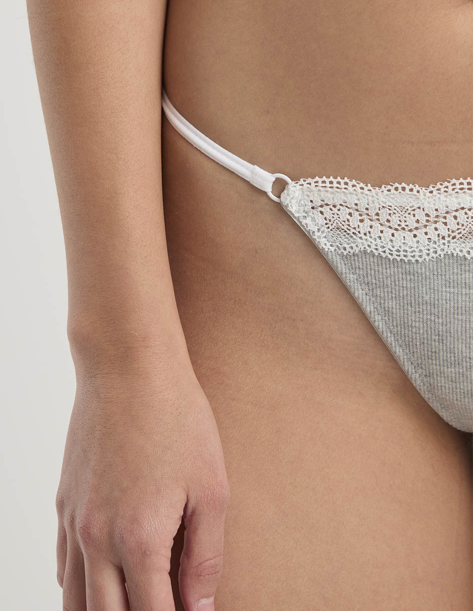 Tanga de algodón para mujer