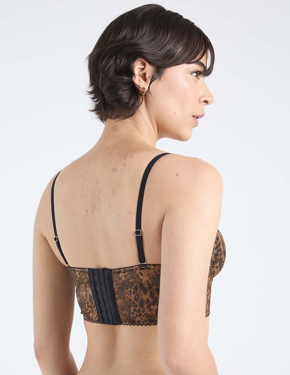 Brassiere peto medio con copa para mujer 2