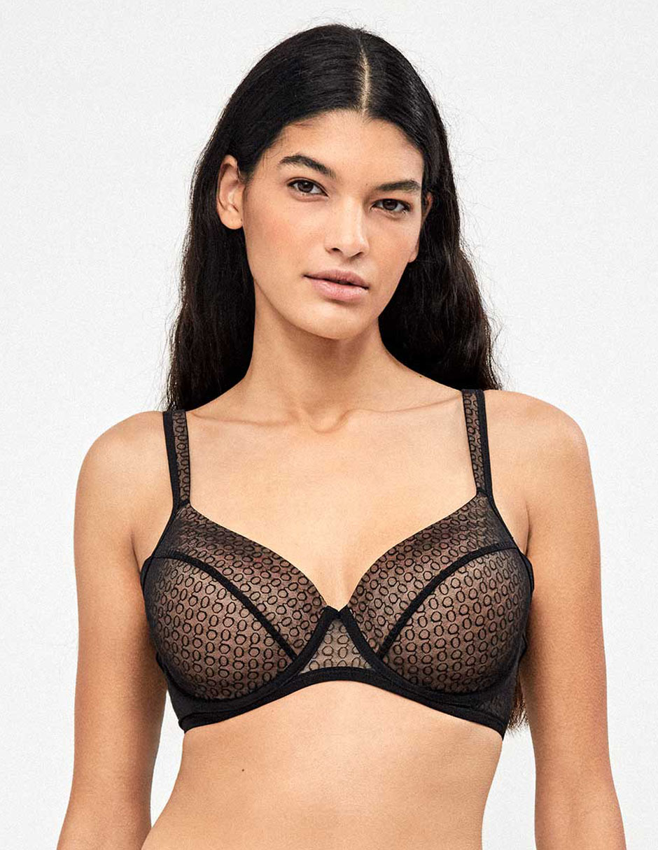 T-shirt bra con copa para mujer 5