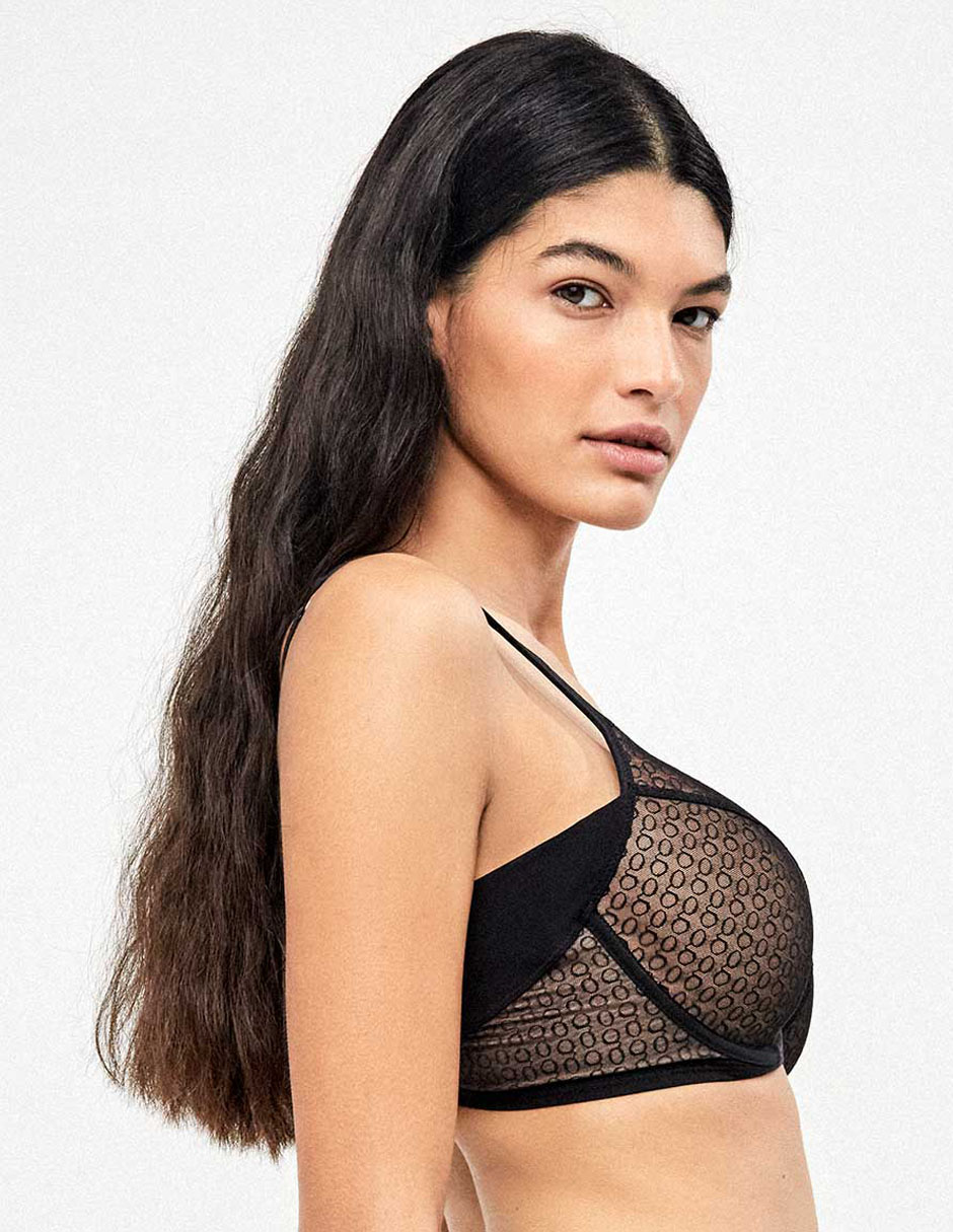 T-shirt bra con copa para mujer