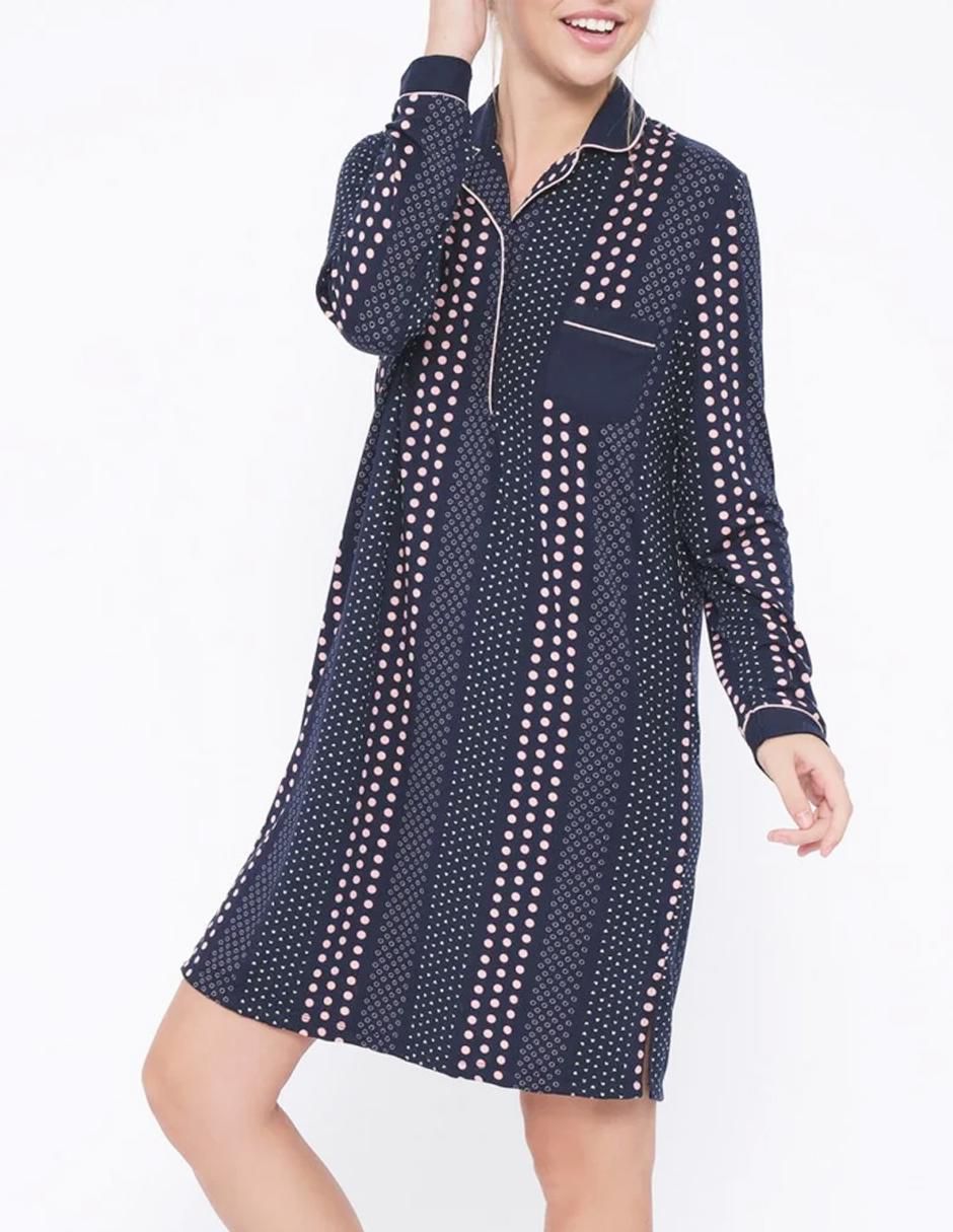 Camisón estampado lunares