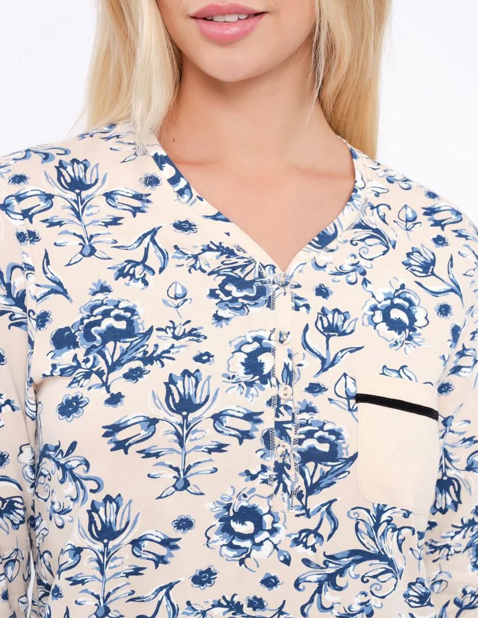 Camisón estampado floral de algodón 2