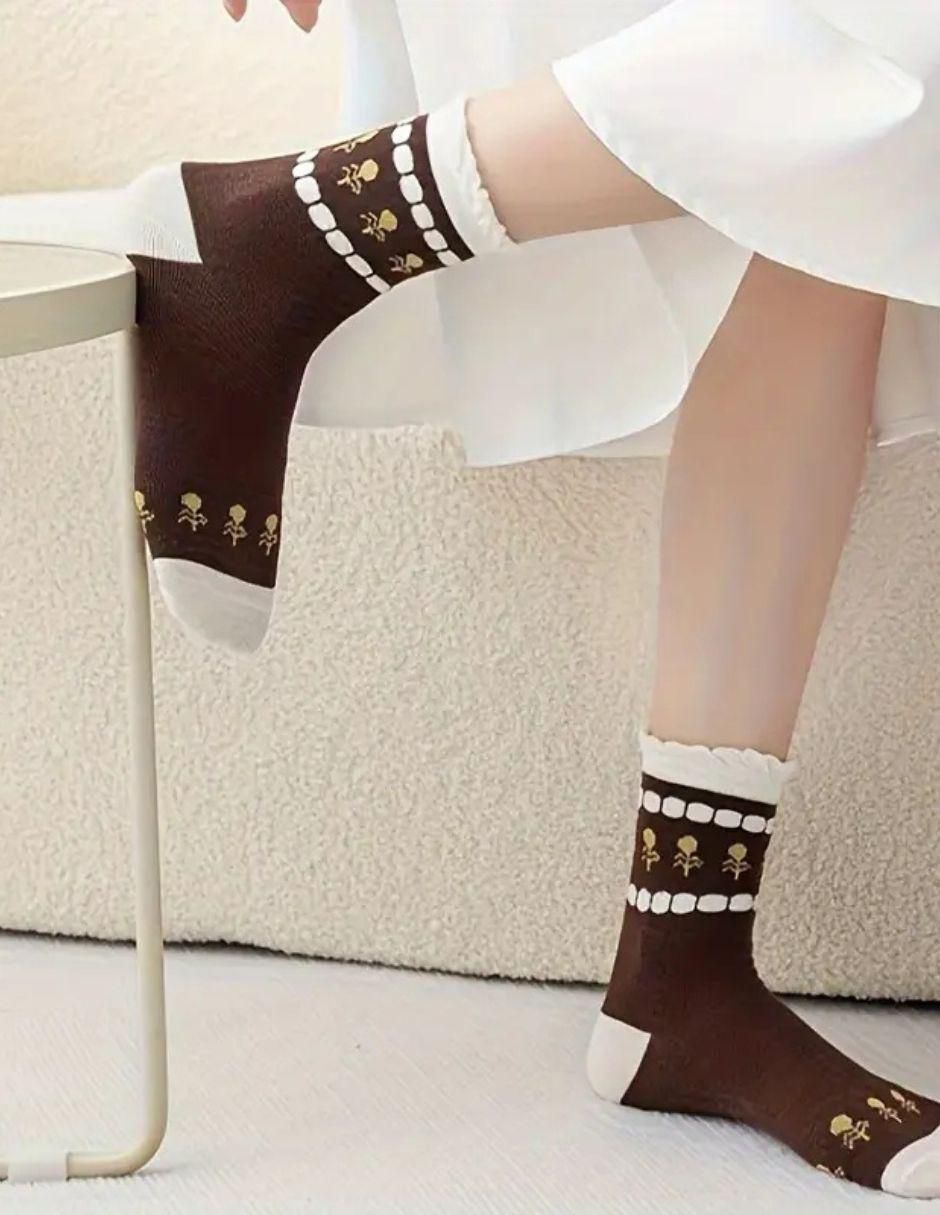 Calcetín de algodón para mujer 5 pares 4