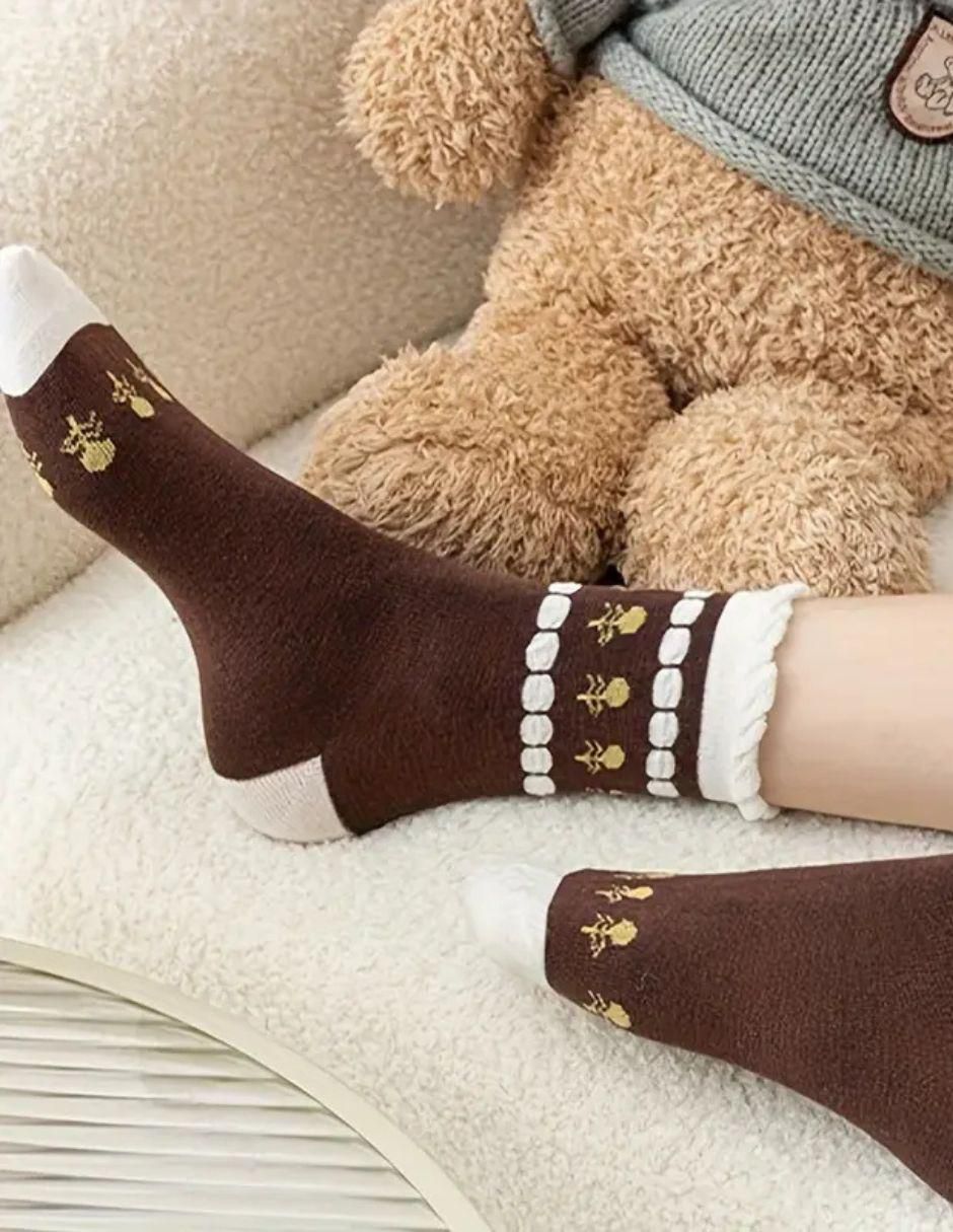 Calcetín de algodón para mujer 5 pares 3