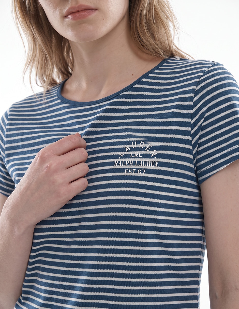 Camisón estampado a rayas de algodón 3