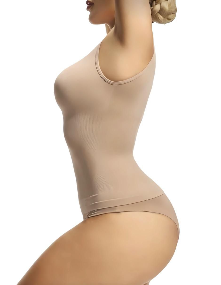 Camiseta tipo faja con compresión media para mujer