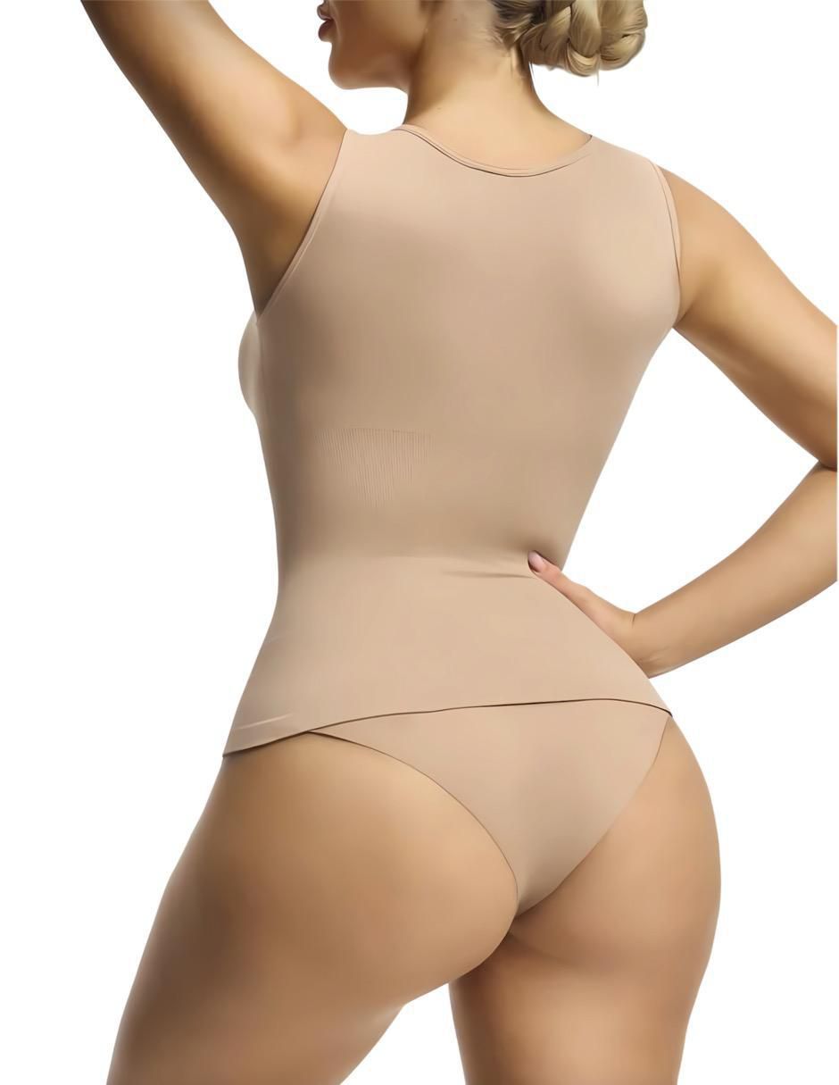 Camiseta tipo faja con compresión media para mujer
