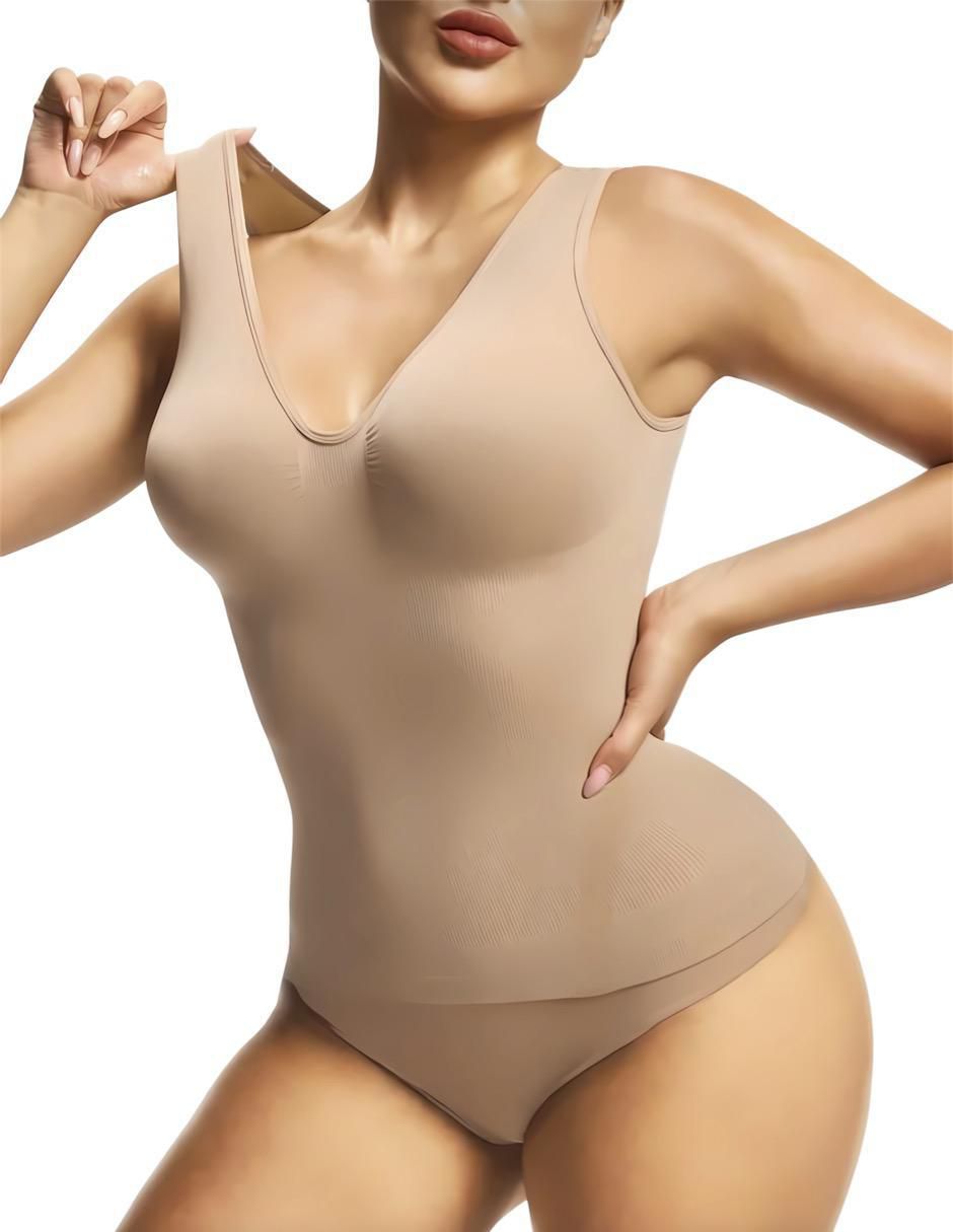 Camiseta tipo faja con compresión media para mujer