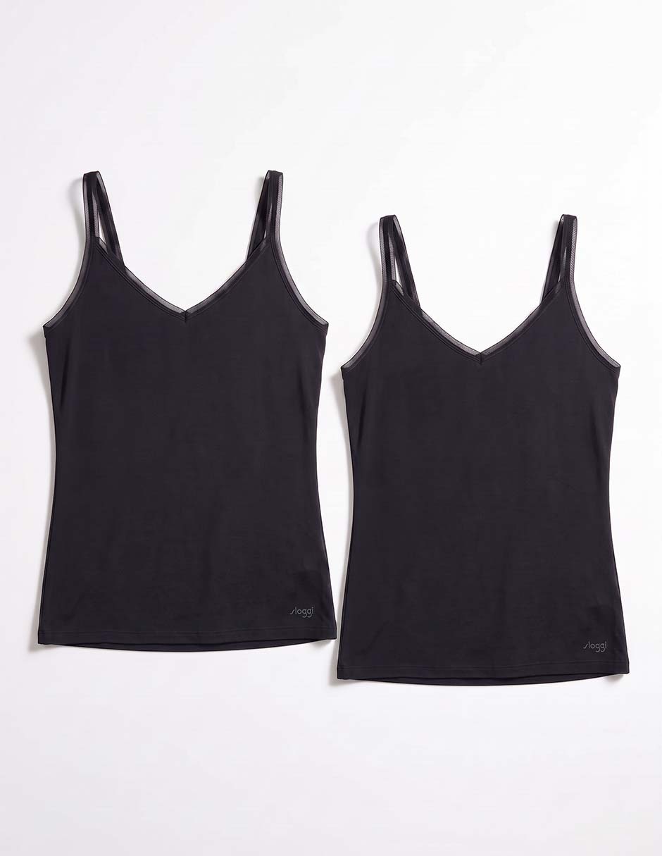 Set camiseta cuello V de algodón 4