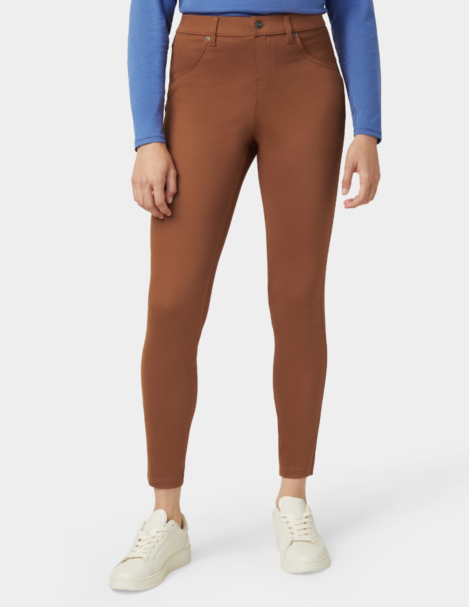 Legging a la cintura con botón para mujer