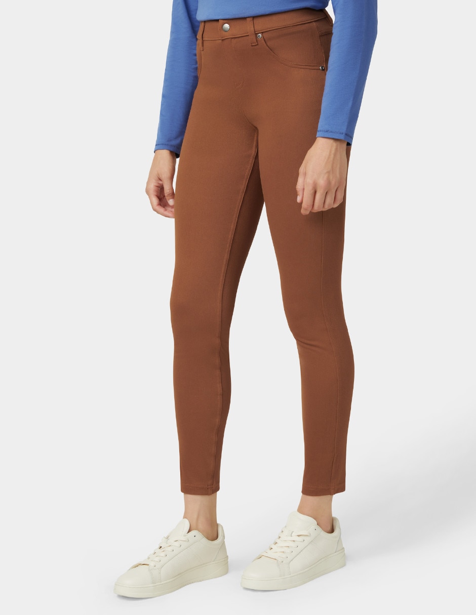Legging a la cintura con botón para mujer