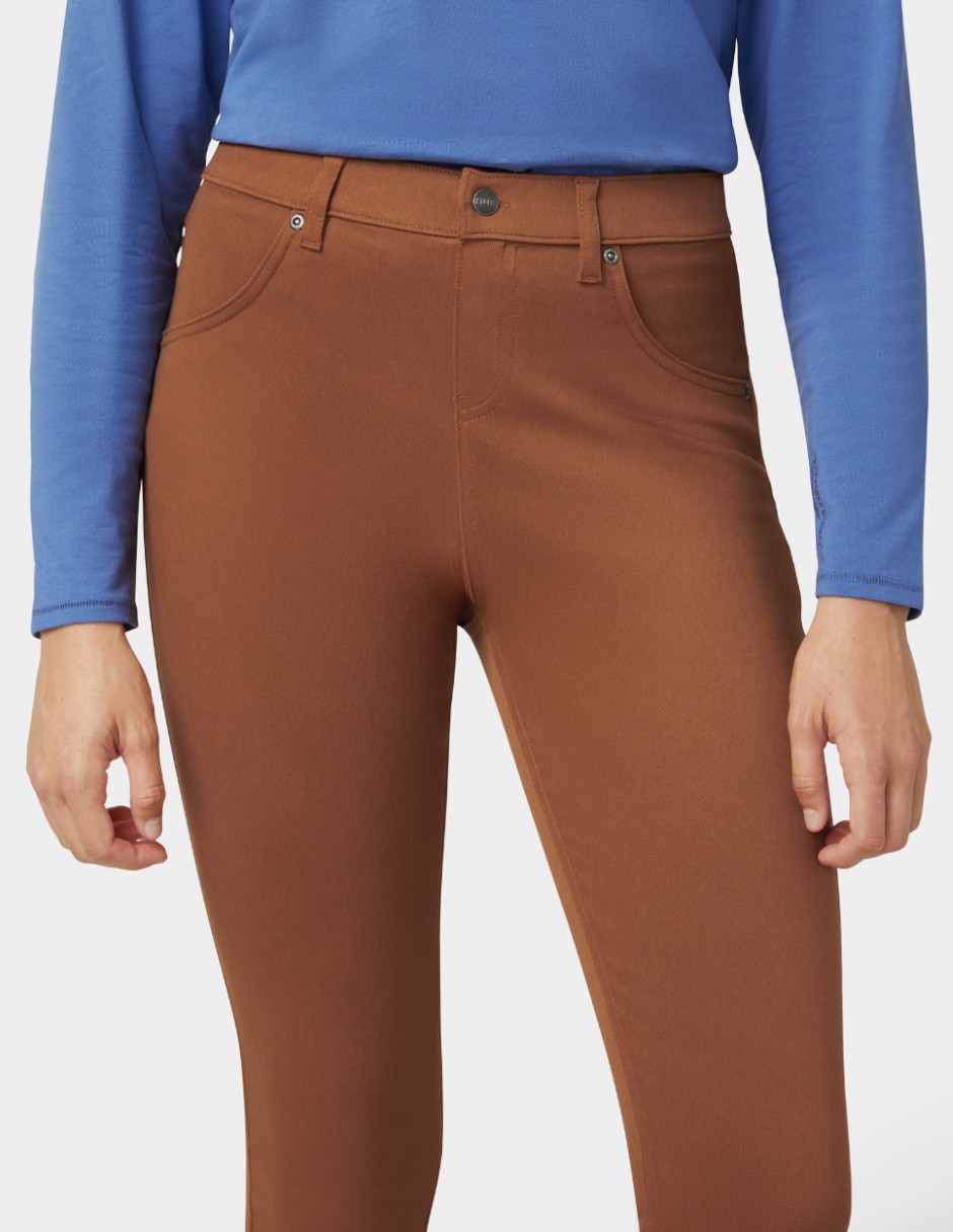 Legging a la cintura con botón para mujer