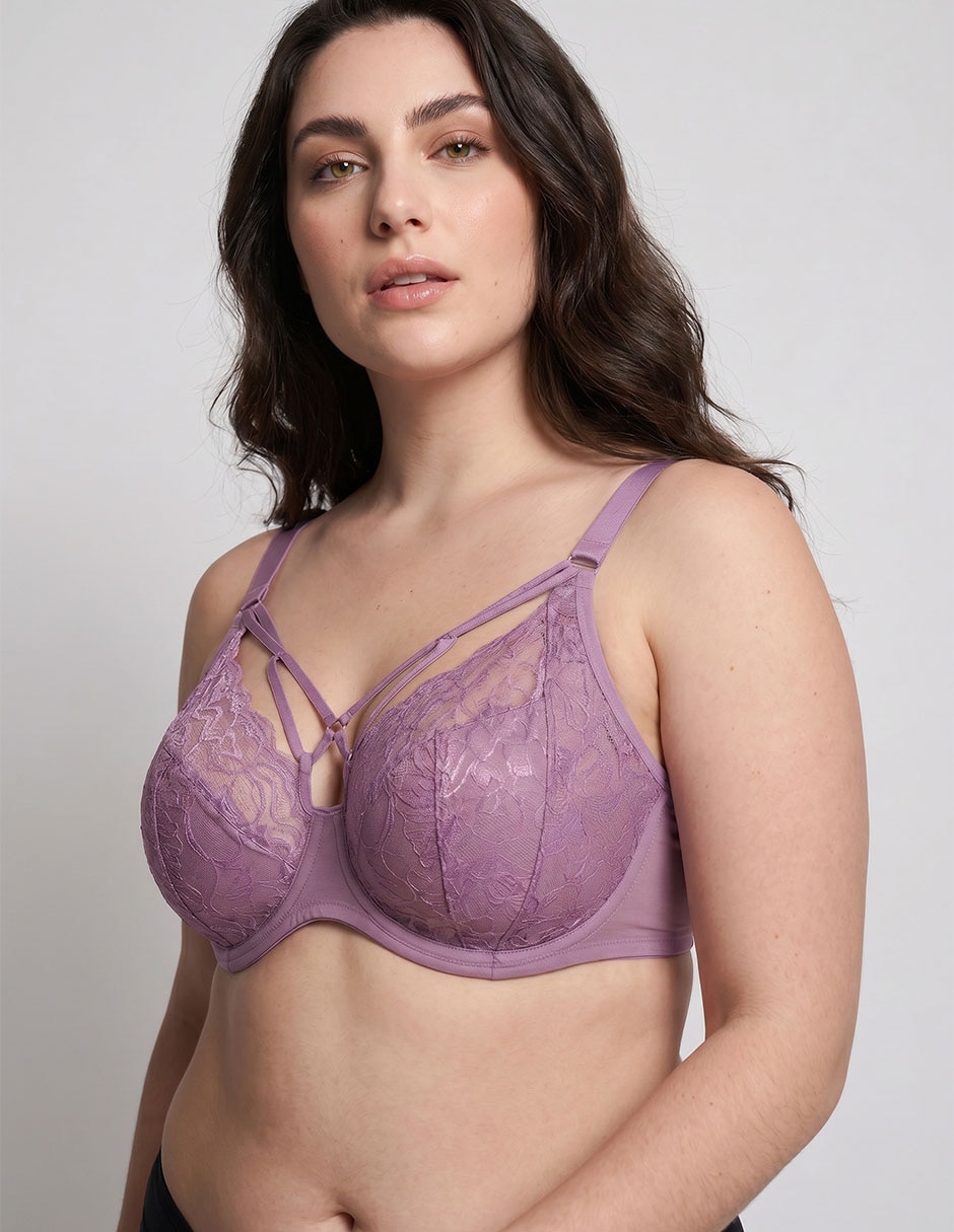 Brassiere demi con copa para mujer 3
