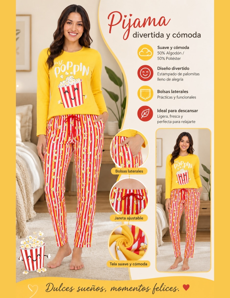 Conjunto pijama whispers para mujer