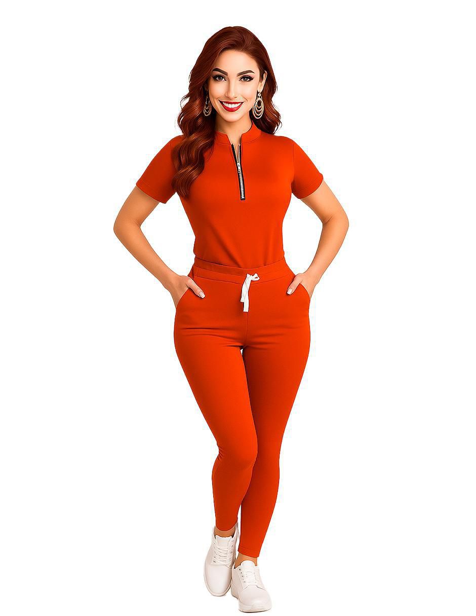 Set filipina-pantalón estilo relajado para mujer