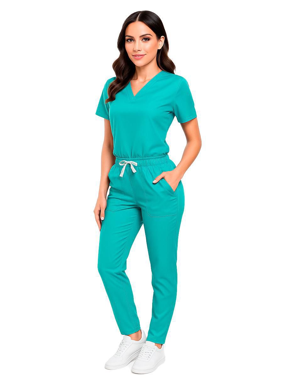 Pijama quirúrgica estilo relajado para mujer 2