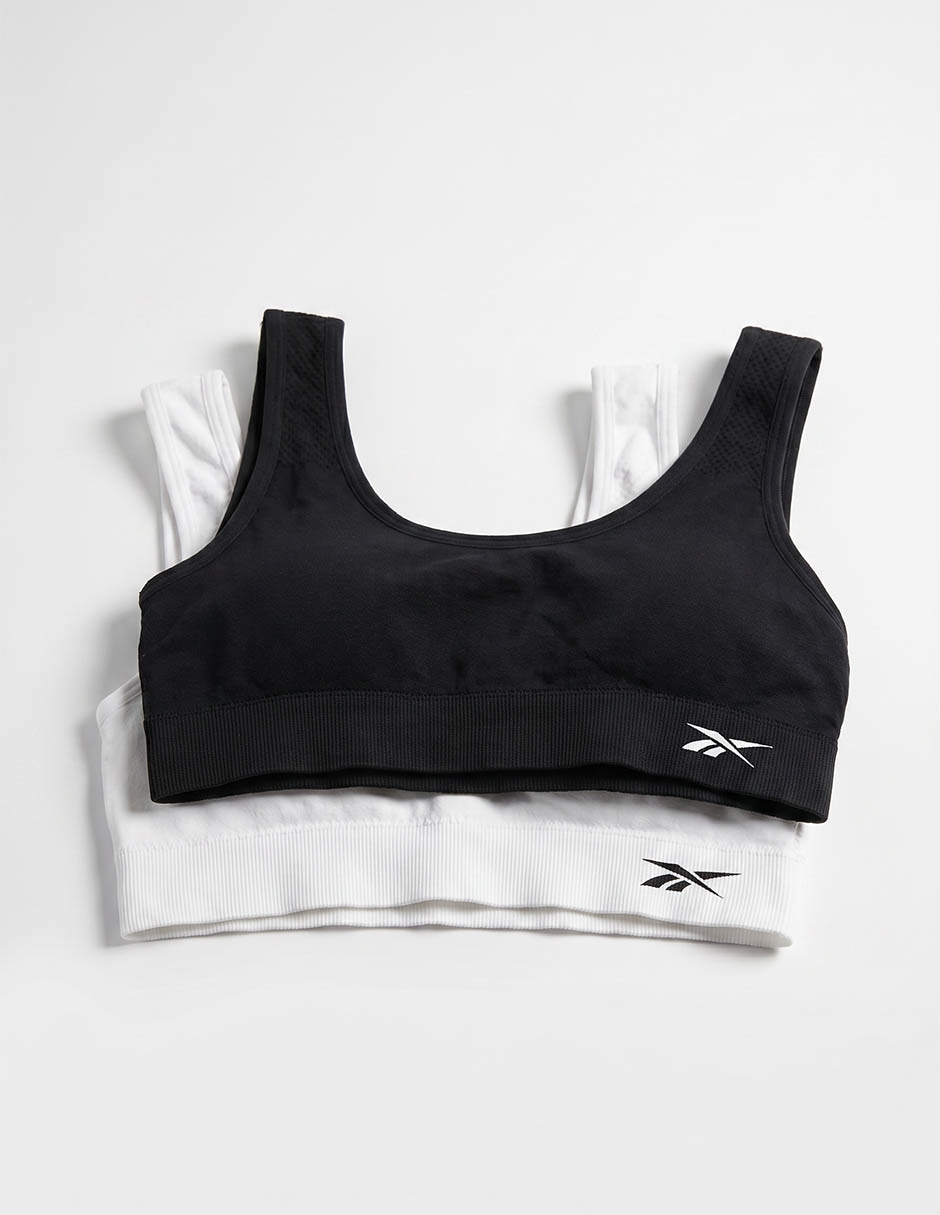 Set brassiere deportivo Reebok con copa para mujer