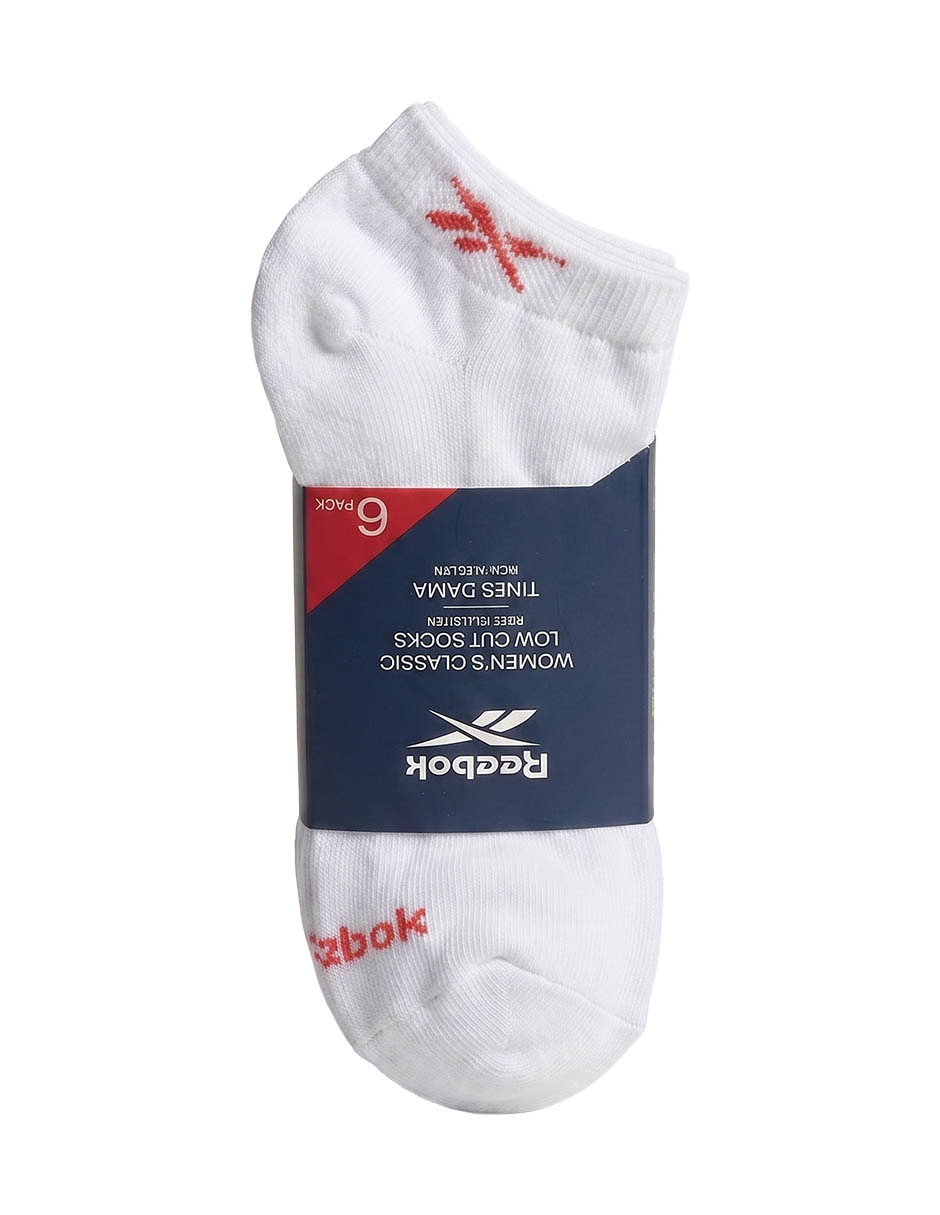 Tín comfort reebok "de" algodón "para mujer" 6 pares