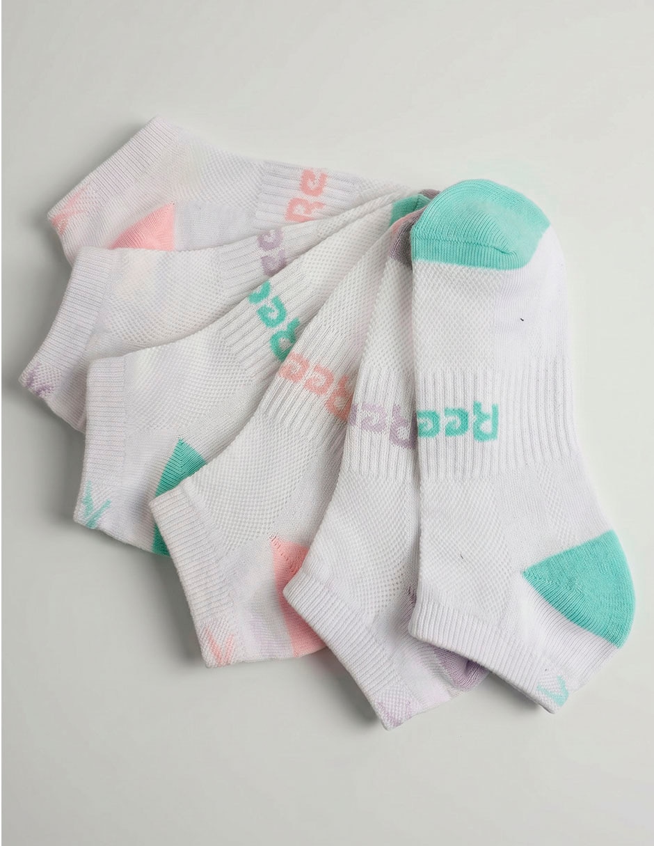 Set de calcetín Reebok de algodón para mujer 6 pares