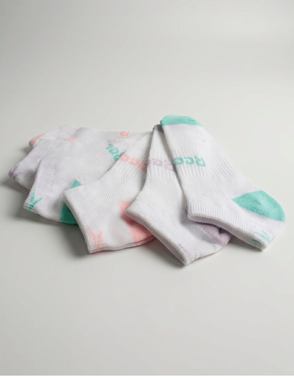 Set de calcetín Reebok de algodón para mujer 6 pares