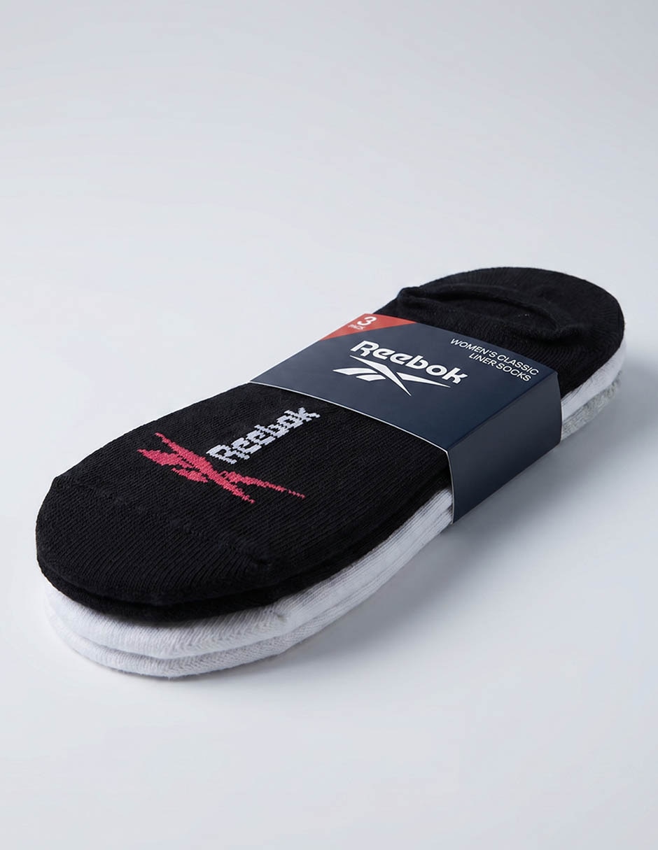 Protector de pie comfort reebok "de" algodón "para mujer" 3 pares
