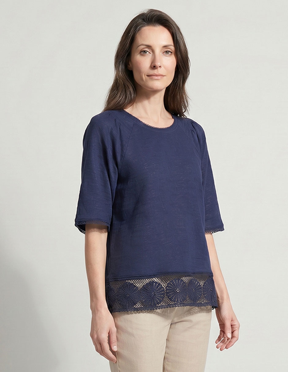 Blusa manga corta para mujer