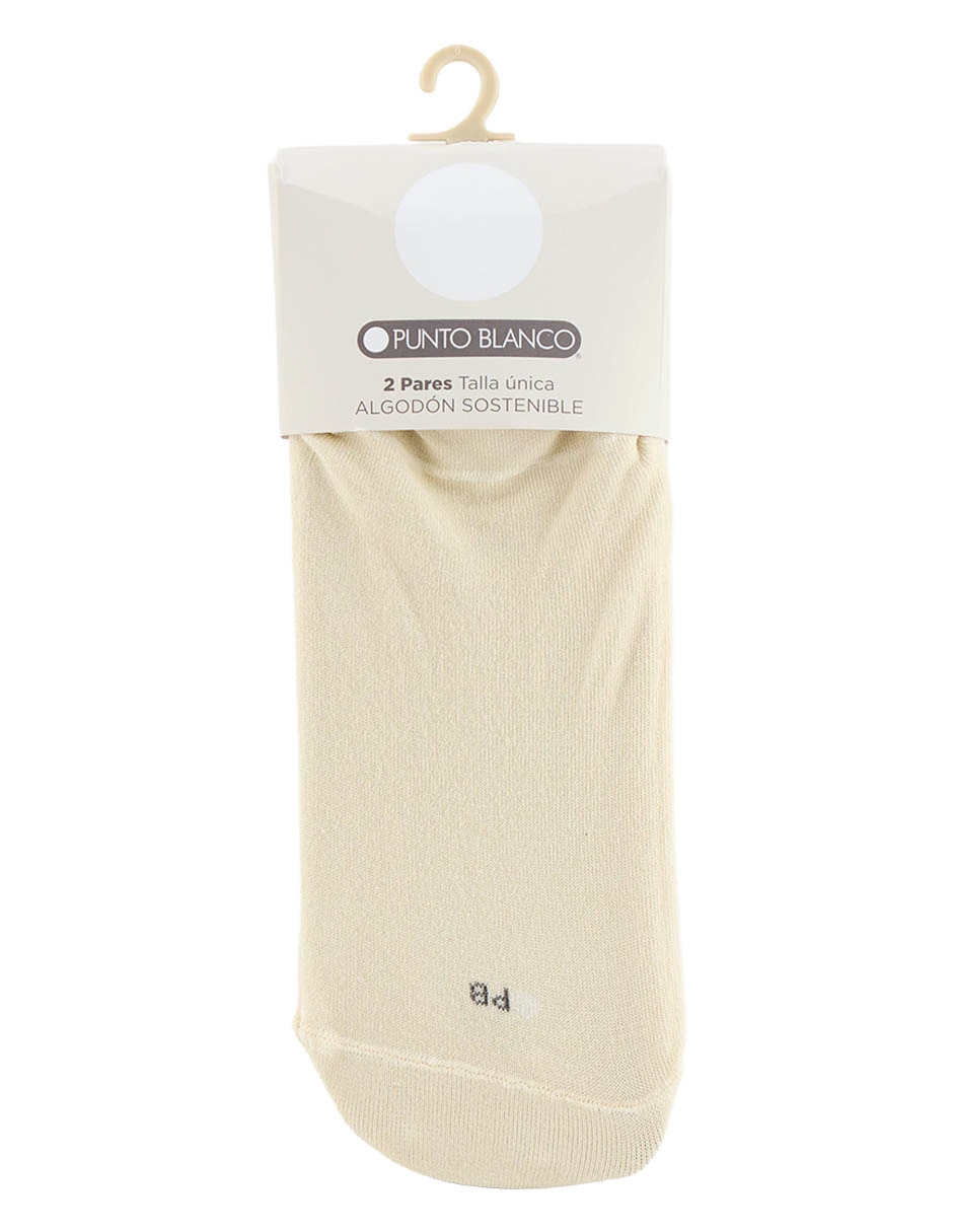 Protector de pie Punto Blanco de algodón para mujer 2 pares