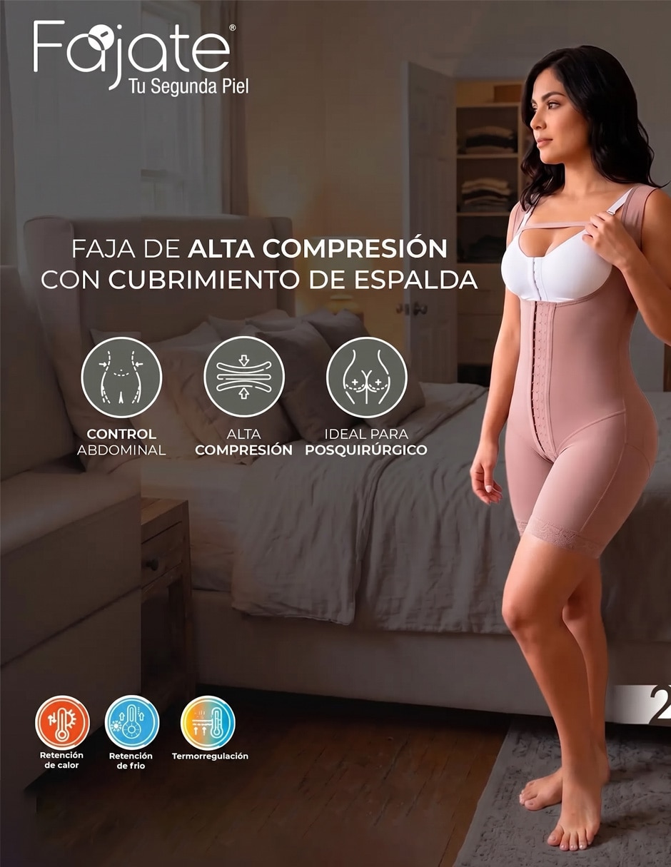 Faja moldeadora reductora fajate con compresión alta para mujer