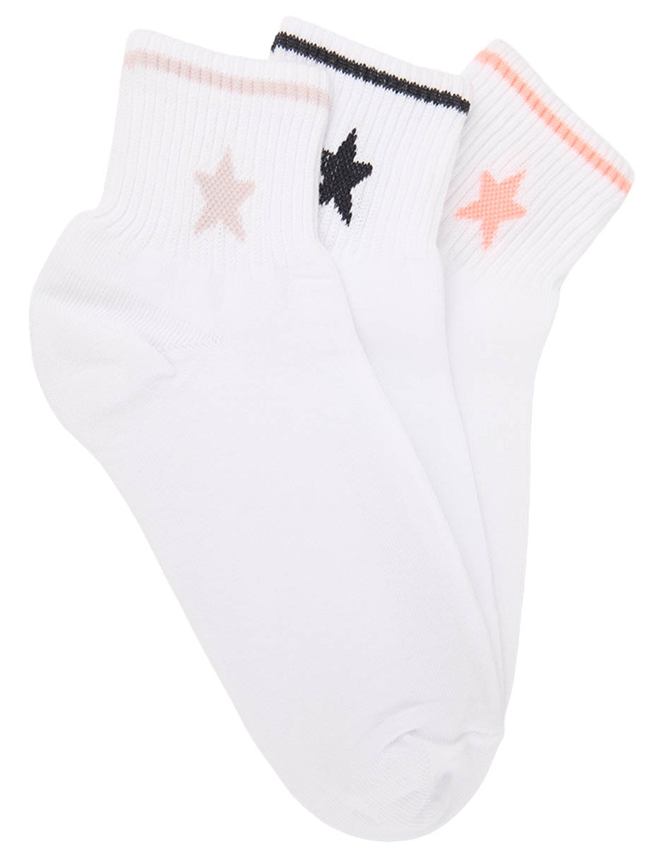 Set de tín de algodón para mujer 3 pares Set de tín de algodón para mujer 3 pares