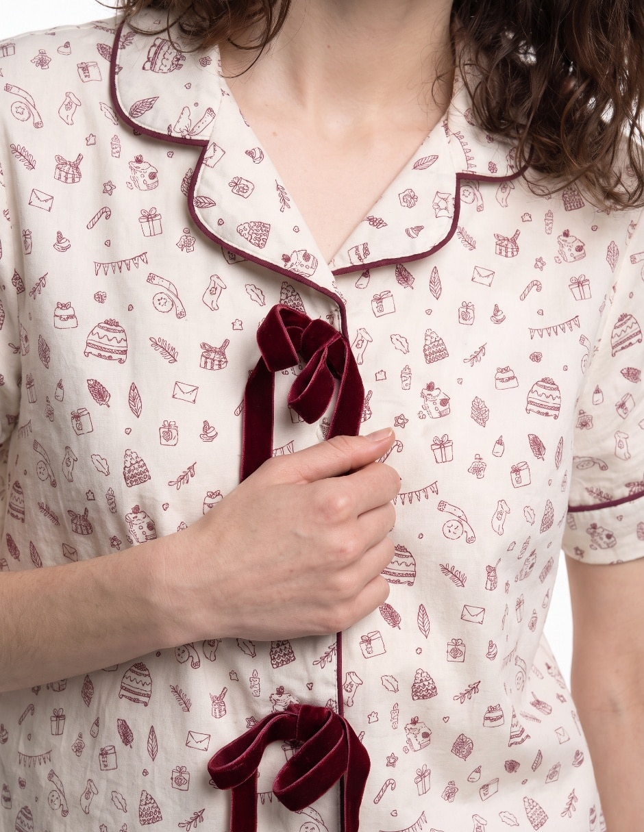 Conjunto pijama Now &Then para mujer 4