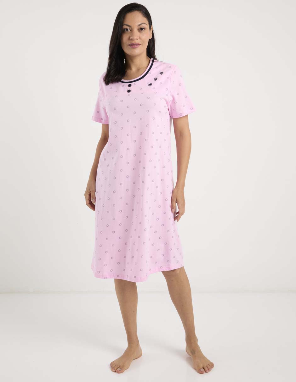 Camisón estampado floral de algodón 1