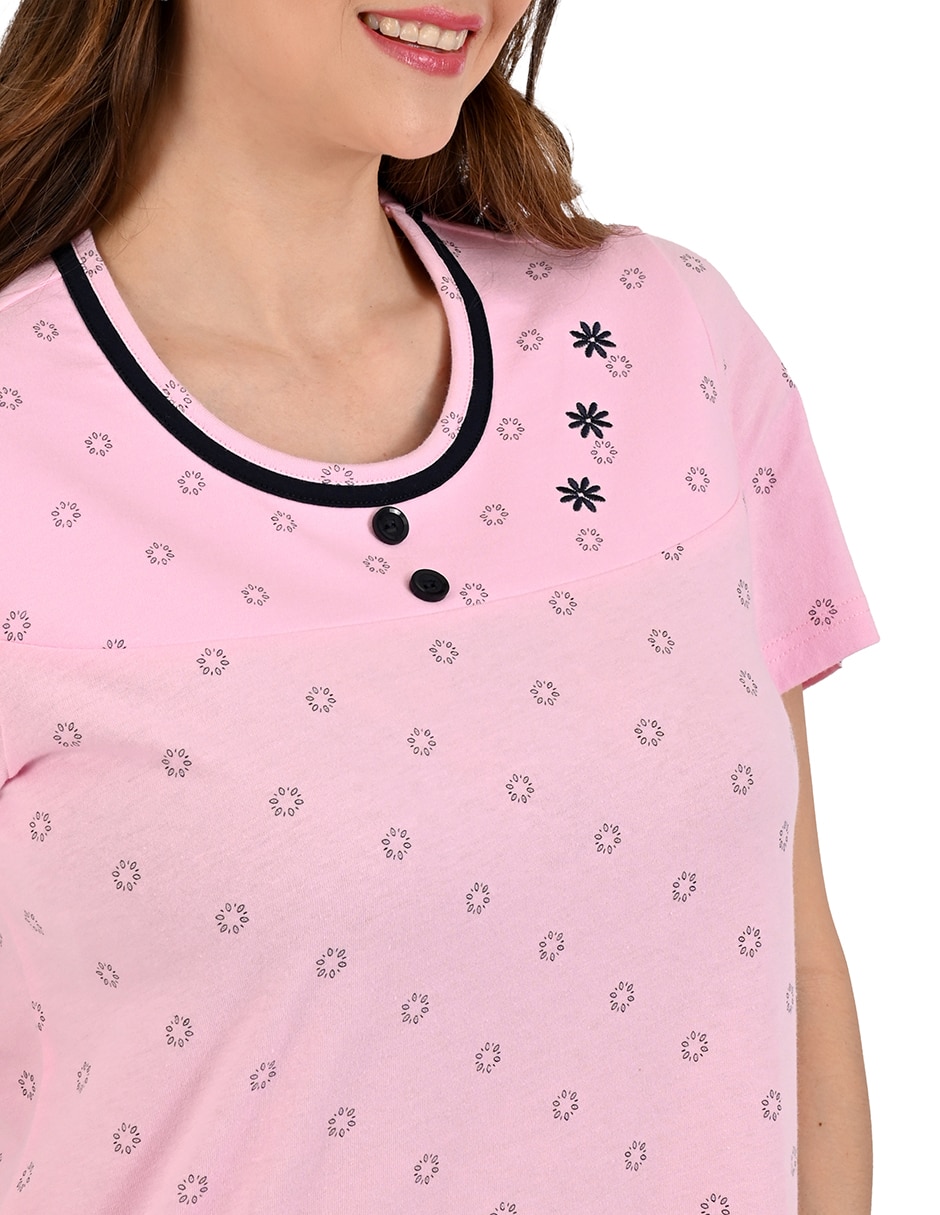 Camisón estampado floral de algodón 8