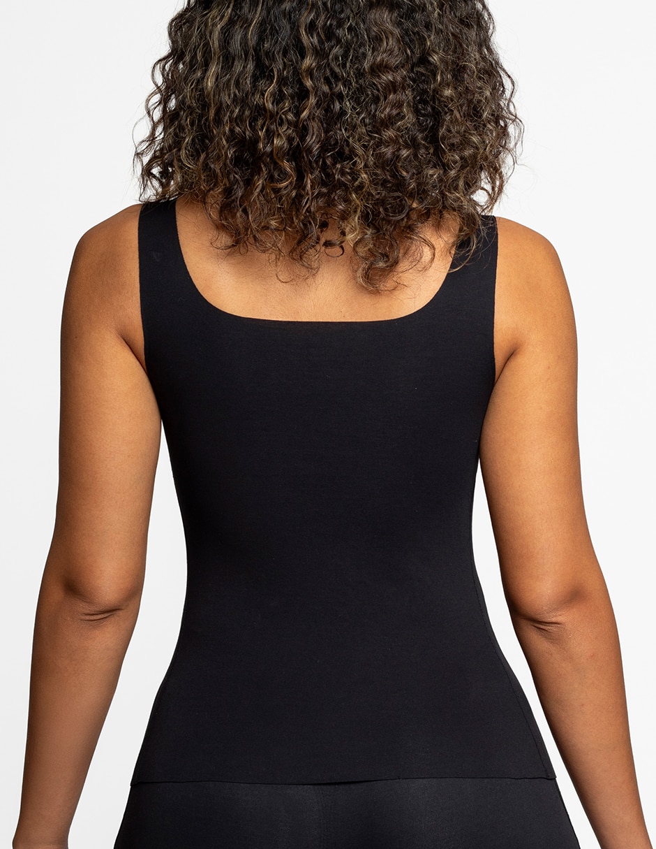 Camiseta tipo faja con compresión media para mujer