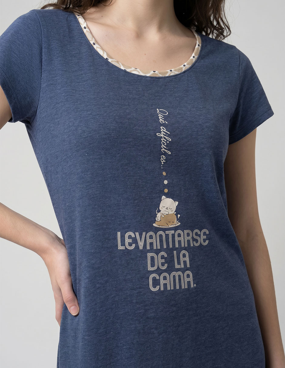 Camisón Estampado Liso De Algodón 3