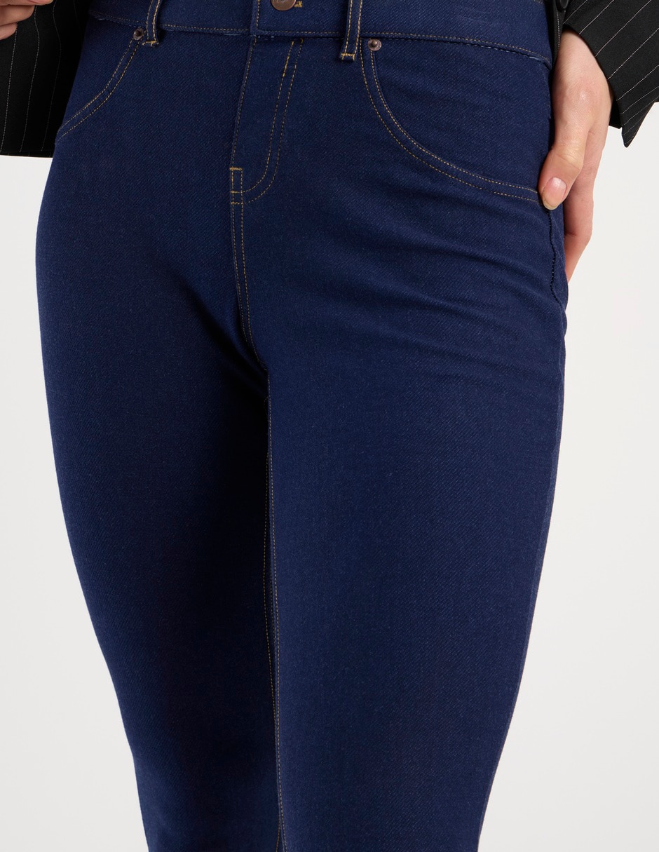 Legging cintura alta con botón para mujer 3