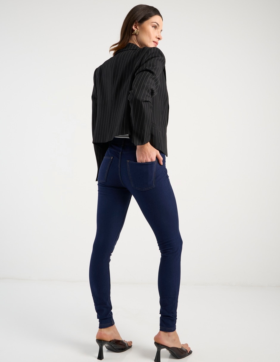 Legging cintura alta con botón para mujer 6