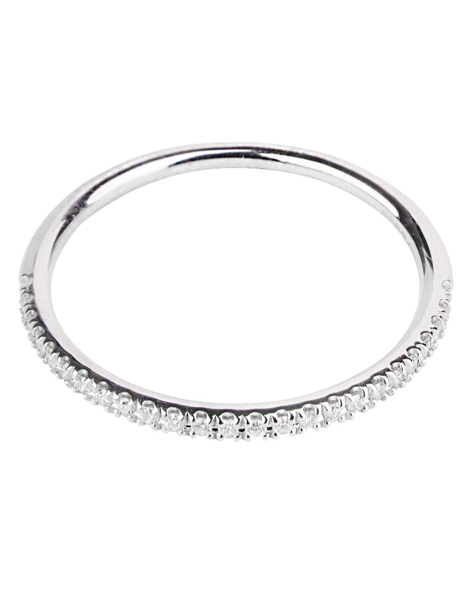Churumbela de oro blanco14 k diamante